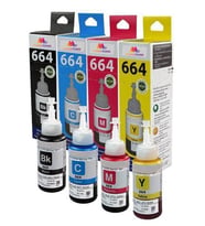 Colorful Toner Epson T664 L1300 Uyumlu 1 Set 4 Renk Muadil Mürekkep 70 ml 5000SYF