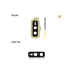 Samsung Galaxy S10 E ile Uyumlu Kamera Lensi Full Sarı Kamera lensi sade lens kamera camı kamera merceği