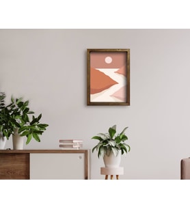 BK Home Doğal Masif Ahşap Çerçeveli Tablo 45x65cm-62