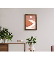 BK Home Doğal Masif Ahşap Çerçeveli Tablo 45x65cm-62