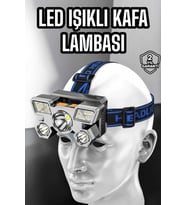 Kafa Lambası Hafif Esnek Çift Anahtarlı Far Led Işık