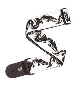 Planet Waves T20W1500 Woven Gitar Askısı - Dragon Tattoo (Aksesuar)  Ejderha Dövmesi Temalı Özel Dokuma, Sanatsal Tasarım, Güçlendirilmiş Dikişler ve Uzun Ömürlü Kullanım