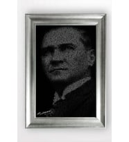 Gümüş Çerçeveli Atatürk Tablo cv681