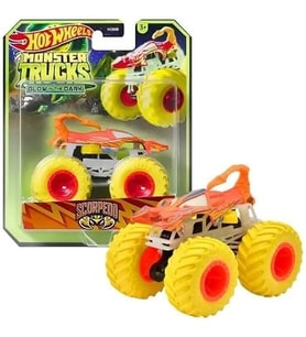Hot Wheels Monster Trucks Glow In The Dark 1:64 Karanlıkta Parlayan Arabalar Scorpedo Hcb50-Hvh82