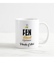 Kişiye Özel Fen Bilimleri Öğretmeni Beyaz Kupa Bardak (1. Tasarım)