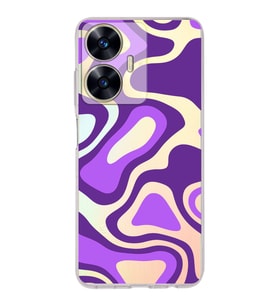 PrintiFy Realme C55 Uyumlu Kamera Korumalı Renkli Desen Tasarımlı Şeffaf Silikon Kılıf
