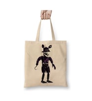 Shadow Nightmare Foxy Beyaz Bez Çanta Uzun Saplı Alışveriş Çantası Plaj Çantası