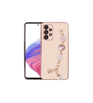 Samsung Galaxy A52 Uyumlu Kılıf El Tutamaçlı Kamera Korumalı Zore Taka Silikon Kapak (Pembe)