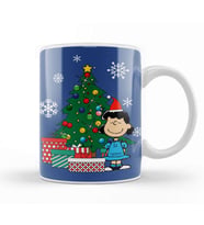 Lucy Van Pelt Around The Christmas Tree Kupa Bardak Porselen