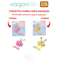 4'lü Saç Toka Seti Önce Birleştir,Sonra Tak (2 Paket 4 Adet Gönderilir) Yapı Toka Seti FF (Neon Pembe)