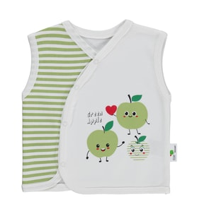 Nova Baby Yeşil Elma Kokulu 1-9 Ay Yelek - Ekru