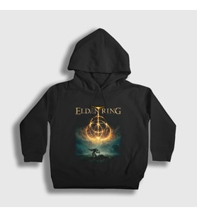 Presmono Unisex Çocuk Siyah Vyke Oyun Elden Ring Kapüşonlu Sweatshirt 456227tt