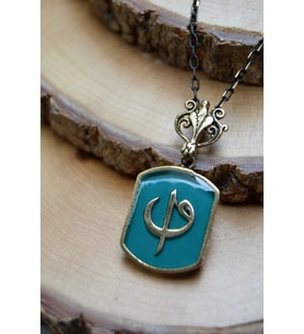 STONEAGE JEWELLERY Elif ve Vav Bronz Bayan Kolye