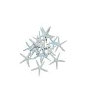 Polyester Deniz Yıldızı Simli  Beyaz  6 CM  (12 Adet)