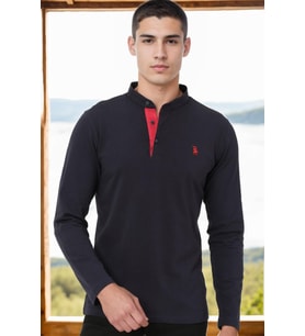 V4009 DEWBERRY ERKEK SWEATSHIRT-LACİVERT-1