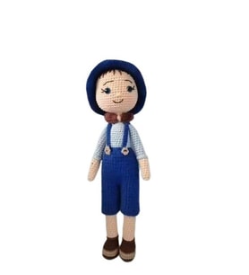 Tulumlu Bebek Amigurumi Organik Oyuncak
