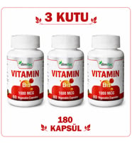 Vitamin B12 1000 mcg 3 Kutu 180 Kapsül – B12 Takviye Edici Gıda
