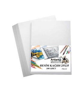 Resim Kağıdı 25x35 100 Lü 100 gr 1 Paket 25*35 Resim Kartonu (Beyaz)