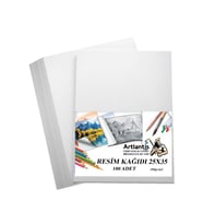 Resim Kağıdı 25x35 100 Lü 100 gr 1 Paket 25*35 Resim Kartonu (Beyaz)
