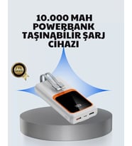 Kompakt 10000 Mah – Dijital Göstergeli, Type-C Lightning Uyumlu