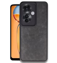 Newface Oppo Reno 11F Kılıf Aras Deri Kapak - Siyah
