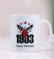 Kara Kartal Taraftar, Kartal Gözü Özel İsimlik Baskılı Futbolsever Kupa Bardak