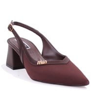Dagoster DZA07-1296034 Kahve 7 cm Kalın Topuklu Klasik Kadın Ayakkabı
