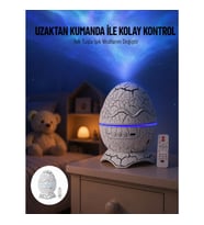 Mey İthalat® Yumurta Görünümlü Masa ve Gece Lambası Renk Değiştirebilen Projektör