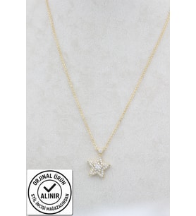 STİL İNCİSİ/XUPING JEWELRY YILDIZ ZİRKON TAŞLI KOLYE (Altın Rengi)