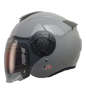 FR665 Nardo Grey Motosiklet Kaskı Yarım Açık Güneş Vizörlü Motorcu Kask