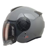 FR665 Nardo Grey Motosiklet Kaskı Yarım Açık Güneş Vizörlü Motorcu Kask