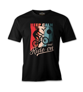 Bicycle Ride On Siyah Erkek Tshirt