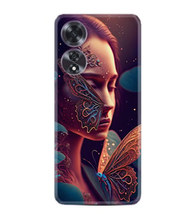 Oppo A60 Kılıf Boutique Baskılı Resimli Kelebek Kadın Pcode -075