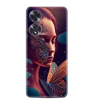 Oppo A60 Kılıf Boutique Baskılı Resimli Kelebek Kadın Pcode -075
