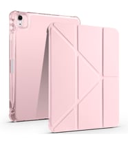 Apple iPad Air 11 2025 M3 Uyumlu Kılıf Zore Tri Folding Kalem Bölmeli Standlı Kılıf (Rose Gold Altın)