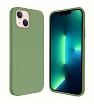 Apple iPhone 15 6.1'' İçi Kadife Silikon Kılıf Yeşil