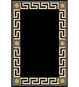 Eliana Home Baskılı, Yıkanabilir Kaymaz Taban Salon Halısı LNA0288-SD528 100x150 cm (Siyah)