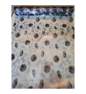 ŞEFAF Masa Örtüsü 120cm X 135cm 1.4mm Pvc Masa Örtüsü Desenli Koruyuc (Çok Renkli)