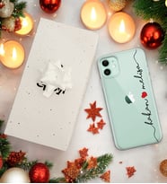 Çift İsimler Tasarımlı Kişiye Özel Şeffaf Telefon Kılıfı (Tüm Telefon Modelleri Mevcuttur.) - Hediye Kutulu
