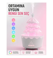 Mey İthalat® Dekoratif Şans Ağacı Ultrasonik Nemlendirici RGB Gece Lambalı Aroma Difüzörü