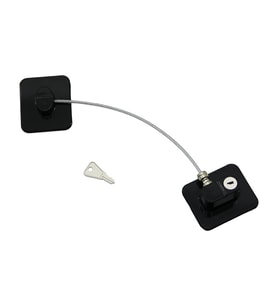 SİYAH PLAKA HALATLI EMNİYET KİLİT 5X6CM YAPIŞKANLI MONTAJ=2PCS PLAKA HALAT=18.8CM (5365)