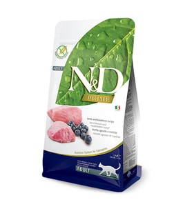 N&D Tahılsız Kuzulu Yabanmersinli Yetişkin Kedi Maması 5 KG