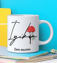 İYİKİM Tasarımlı İsim Soyisim Yazılı Kişiye Özel Kupa Bardak