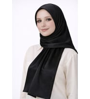 Mısırlı Eşarpları Taşlı Jan Jan Abiye Şal 75x190 cm (Siyah)