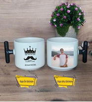 You Are My King Kupa Bardak Fotoğraflı T Siyah Kulplu Babaya Doğum Günü Babalar Günü Hediyesi