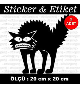 kedi wc kılozet uyumlu etiket sticker - 2 adet çıkartma araba motosiklet kask atv tablet pc buzdolabı otomobil bilgisayar uyumlu