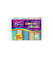 Rengarenk 5'li Düz Sünger Onikili Paket