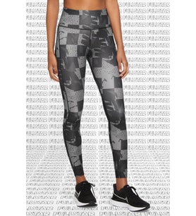 Nike Epic Fast Leggings Graphic Baskılı Çok Cepli Toparlayıcı Tayt Siyah