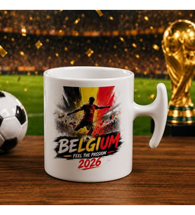 BK Gift Belçika Taraftar Temalı 2026 Dünya Kupası Tasarımlı Hammer Kupa Bardak
