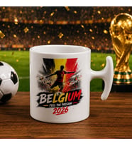 BK Gift Belçika Taraftar Temalı 2026 Dünya Kupası Tasarımlı Hammer Kupa Bardak